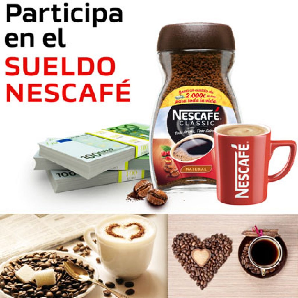 Consigue un sueldo de 2000€ al mes con Nescafé